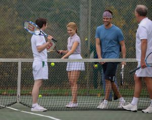 Elijah Wood and Josh Duhamel seen playing tennis whilst filming a scene for there latest movie " The Romantics " in Queens, New York, USA.<P>Pictured: Elijah Wood, Josh Duhamel and Dianna Argon<P><B>Ref: SPL142656  301109   EXCLUSIVE</B><BR />Picture by: PPNY / GSNY /  Splash News<BR /></P><P><B>Splash News and Pictures</B><BR />Los Angeles:310-821-2666<BR />New York:212-619-2666<BR />London:870-934-2666<BR />photodesk@splashnews.com<BR /></P>