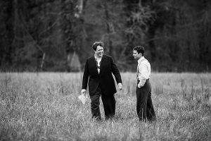 On the Set of  Director / Andy Goodards " Set Fire to the Stars" starring Elijah Wood and Celyn Jones:The movie tells the story of the relationship between aspiring poet John Malcom Brinnin (Elijah) and his hero Dylan Thomas (Jones),Photo credit: Stuart Conway