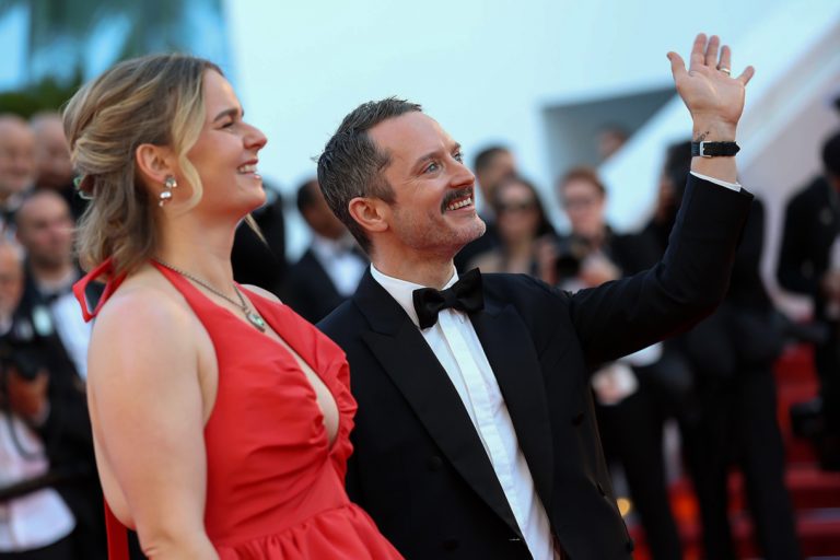 CANNES, FRANCE - MAY 12: Mette-Marie Kongsved and Elijah Wood attend the opening ceremony and "La Vénus Electrique" (The Electric Venus) screening during the 79th annual Cannes Film Festival at Palais des Festivals on May 12, 2026 in Cannes, France. (Photo by Pascal Le Segretain/Getty Images)